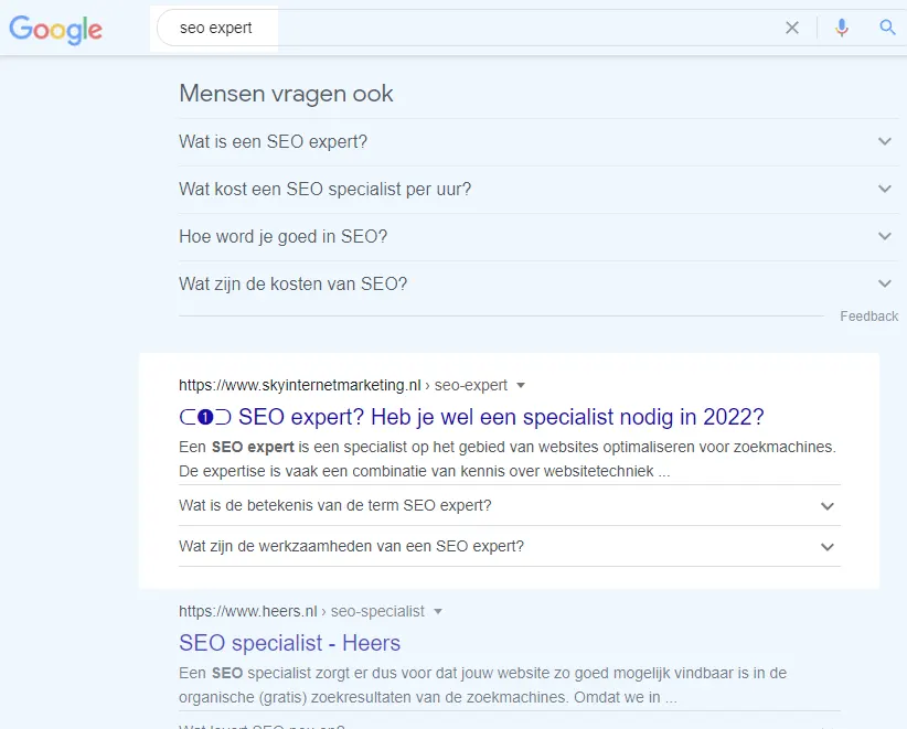 seo-expert-in-google SEO expert op 1 in Google
