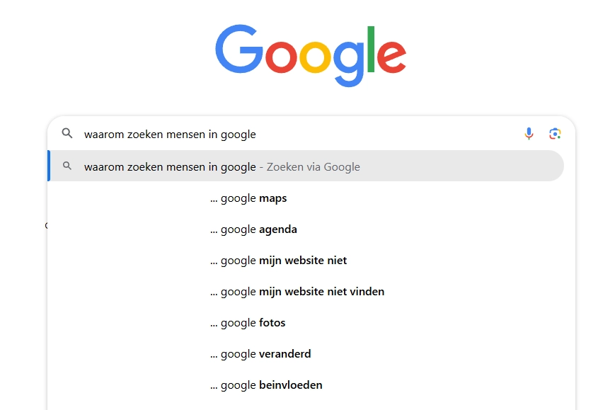 Waarom zoeken mensen in Google