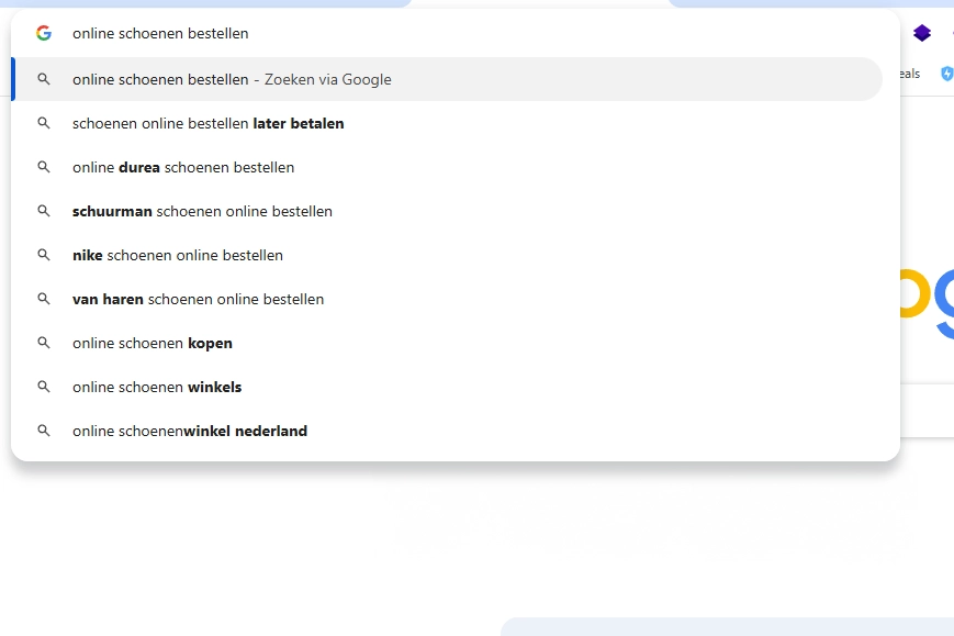 online schoenen bestellen is een transactionele zoekintentie Zoekintentie transactioneel online