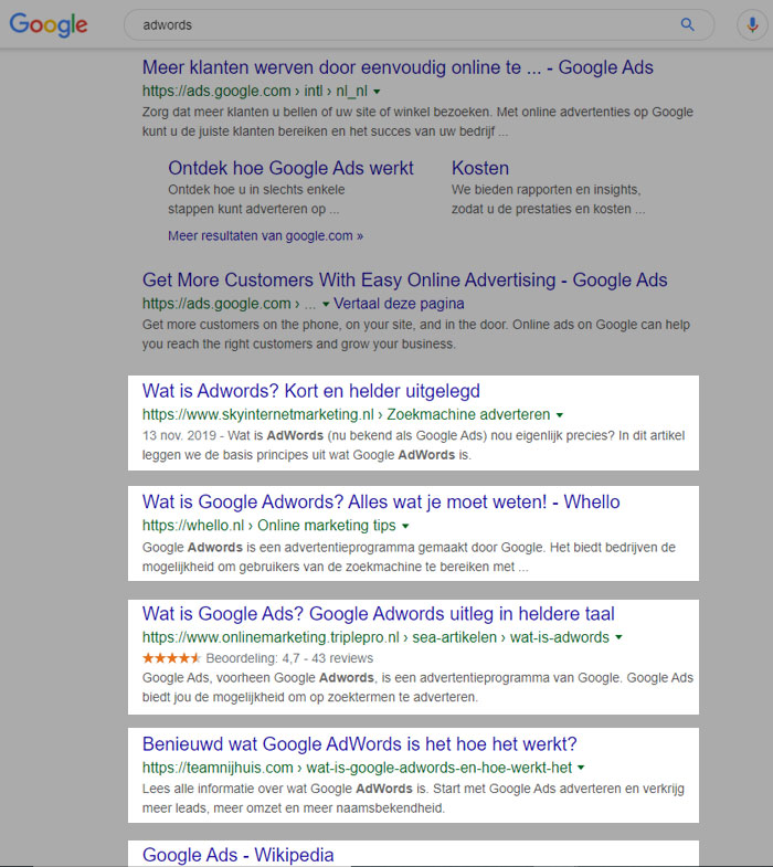 Informatieve zoekintentie Wat is AdWords Informatieve zoekintentie Wat is AdWords