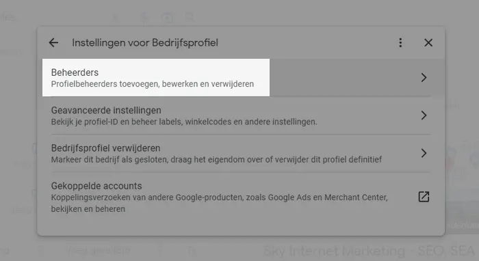 Google Mijn Bedrijf Beheerders Google Mijn Bedrijf Beheerders