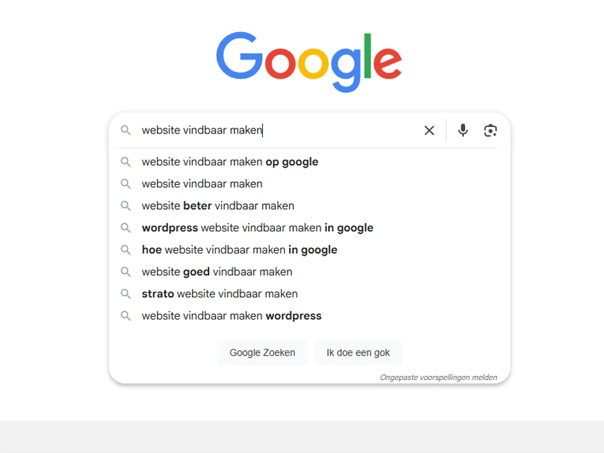 Website vindbaar maken in Google Website vindbaar maken in Google
