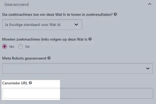 Canonical tag Yoast in WordPress Canonical tag Yoast in WordPress
