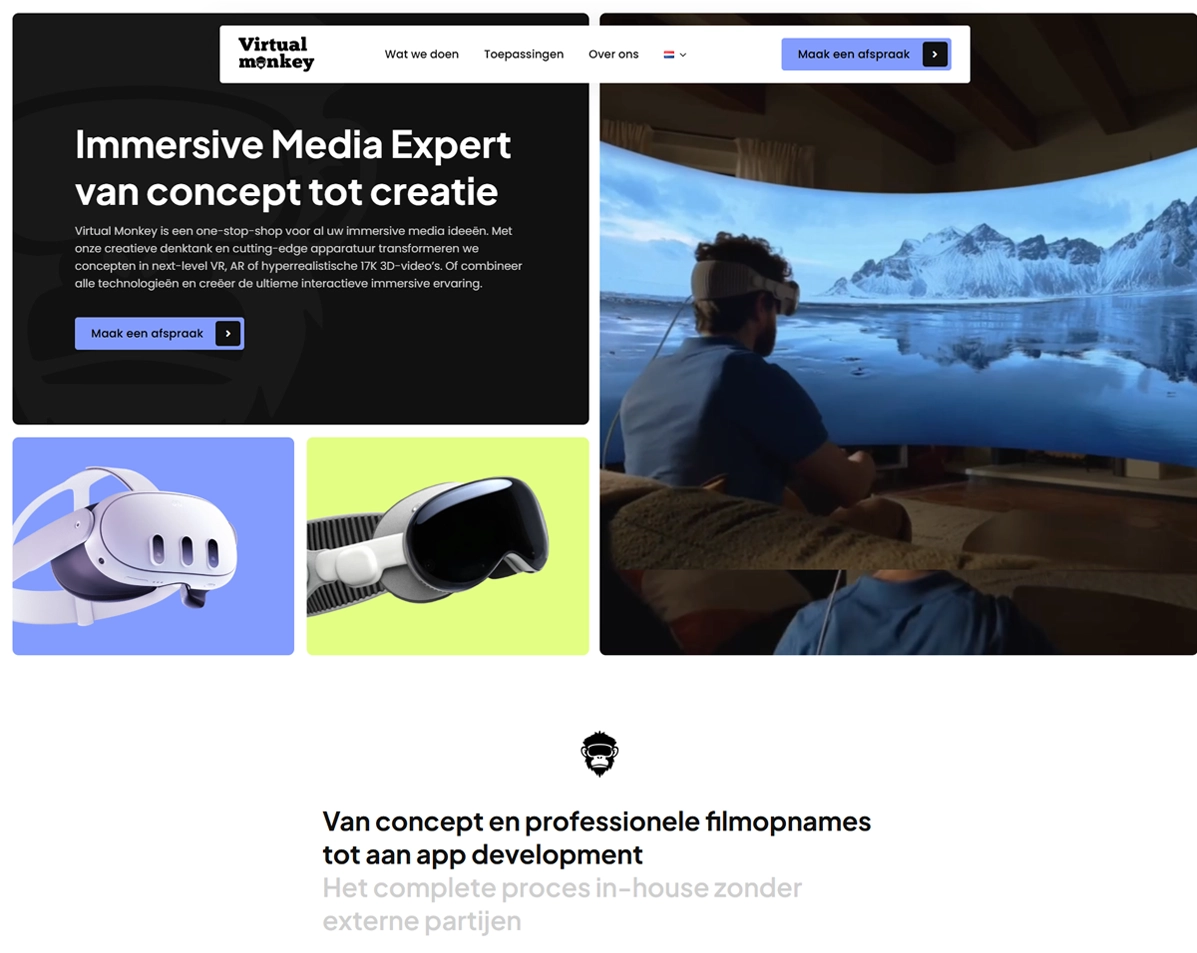 Virtual Monkey homepage nieuw Virtual Monkey homepage nieuw
